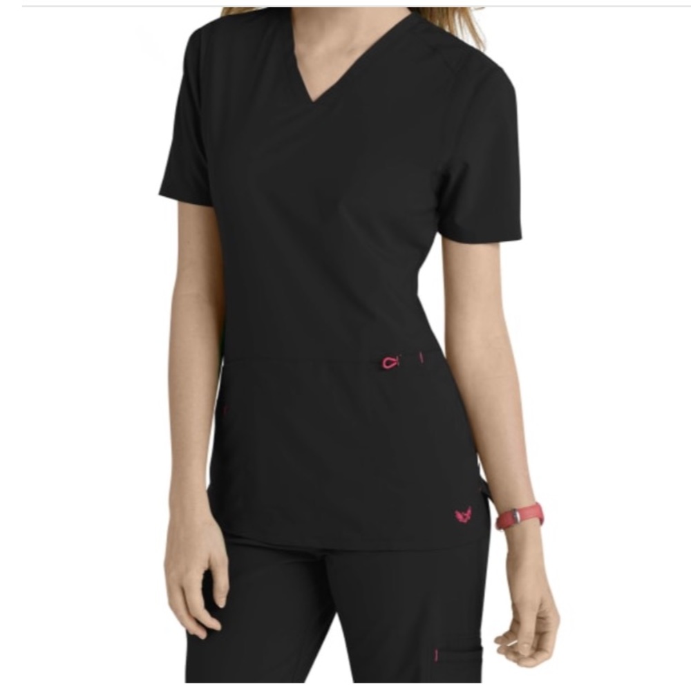 Black Smitten Scrub Set